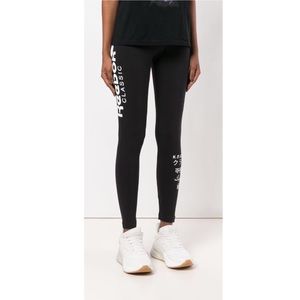 NEW REEBOK BLACK LOGO LEGGINGS